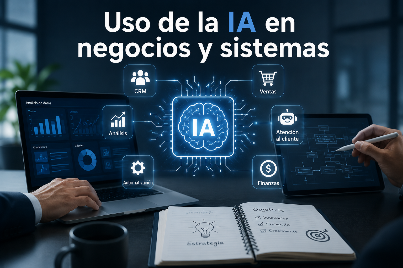 Uso de la IA en negocios y sistemas